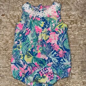 Lilly Pulitzer Mermaid Cove 6-12 month romper